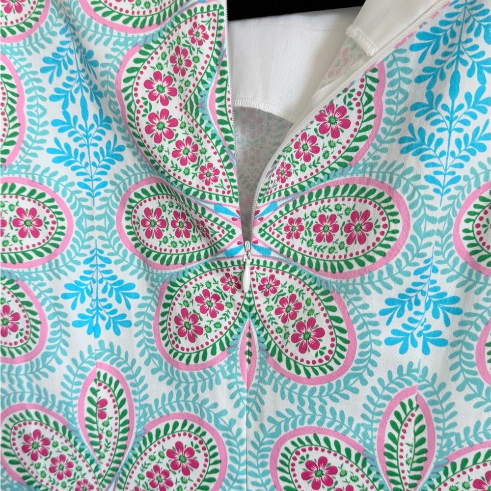 London Times Sleeveless Floral Midi Dress | Resort / Preppy Summer midi dress - Picture 7 of 10